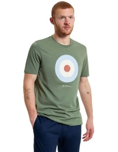 Signature Target Tee in Pale Khaki