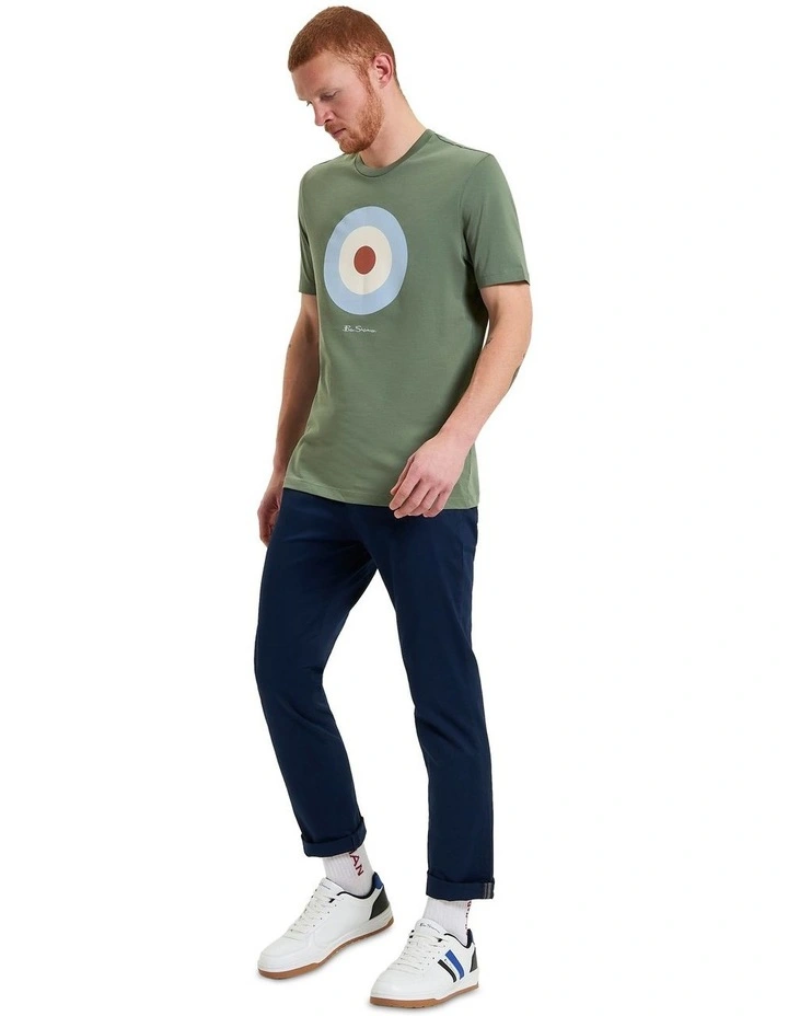 Signature Target Tee in Pale Khaki image 3