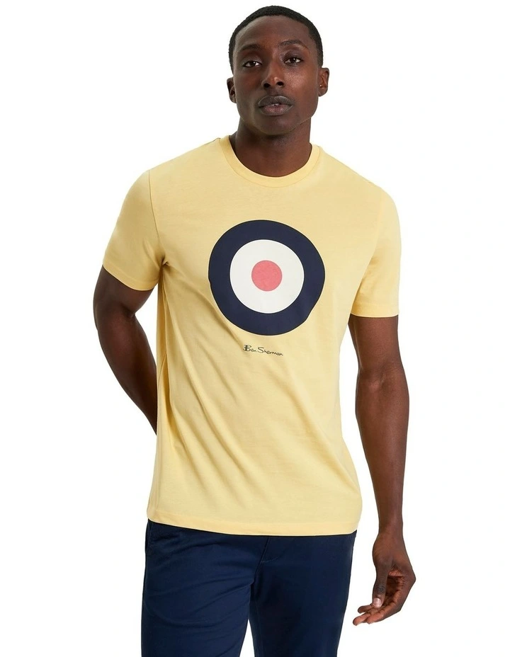 Signature Target Tee in Corn image 1
