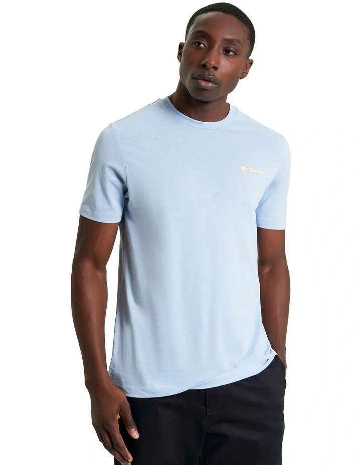 Signature Tee in Pale Blue image 1