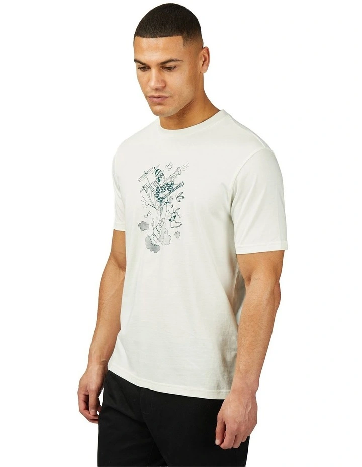 One Man Band T-Shirt in Ivory image 1