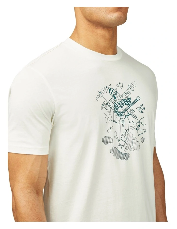 One Man Band T-Shirt in Ivory image 4