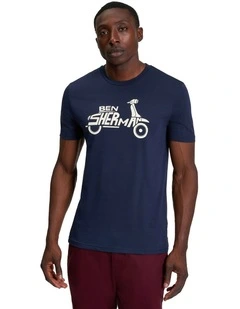 Brand Scooter T-shirt in Dark Navy