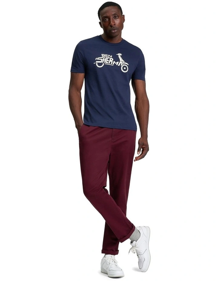 Brand Scooter T-shirt in Dark Navy image 3