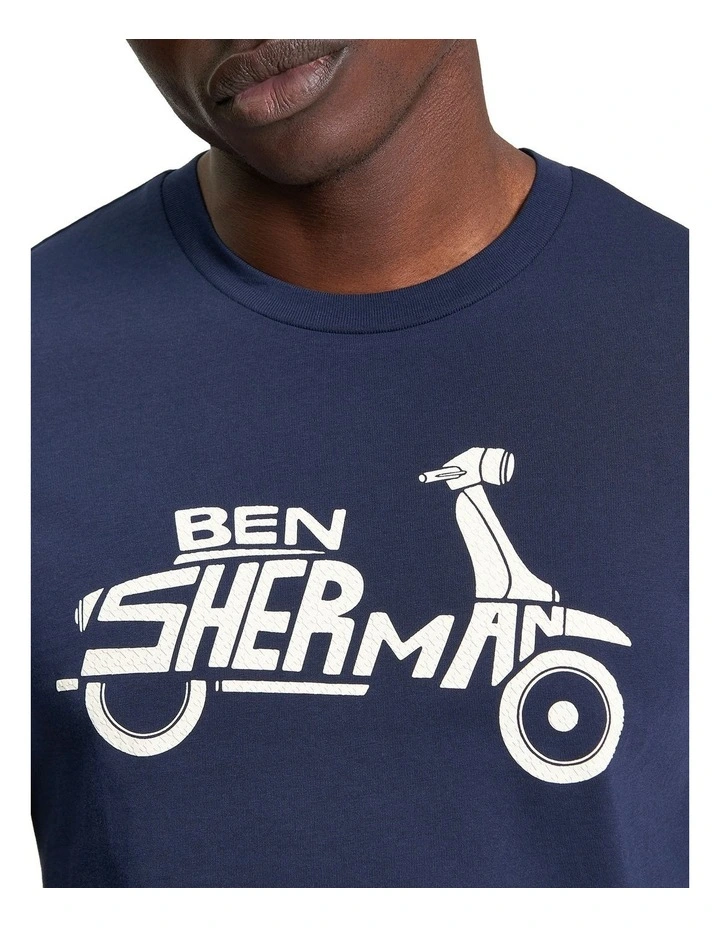 Brand Scooter T-shirt in Dark Navy image 4