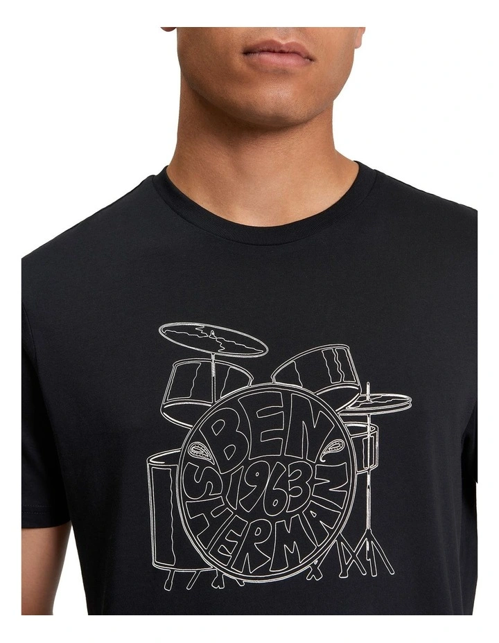 Drum Kit Tee in Black image 4