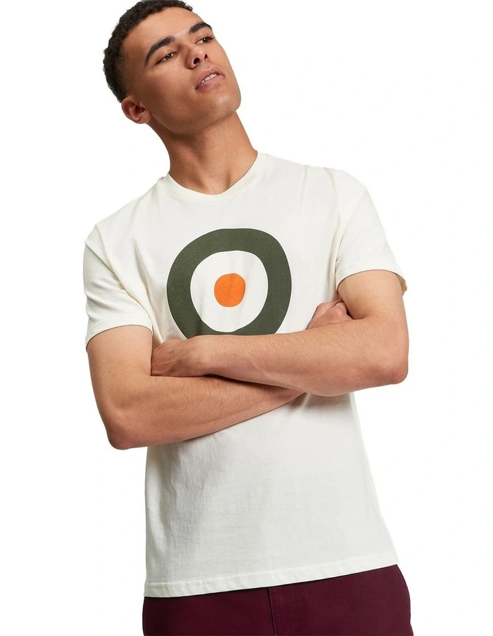 Signature Target Tee in Cream image 1