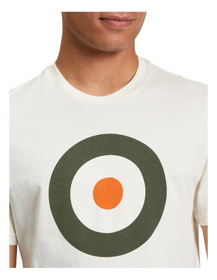 Signature Target Tee in Cream image 4