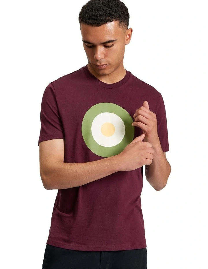 Signature Target Tee in Dark Wine image 1