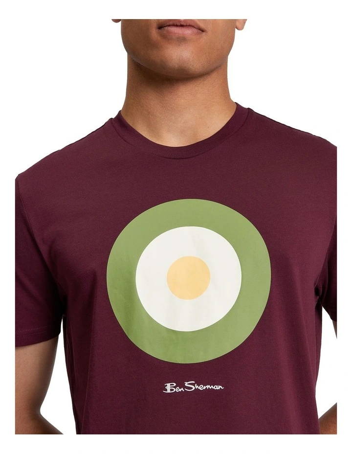 Signature Target Tee in Dark Wine image 4