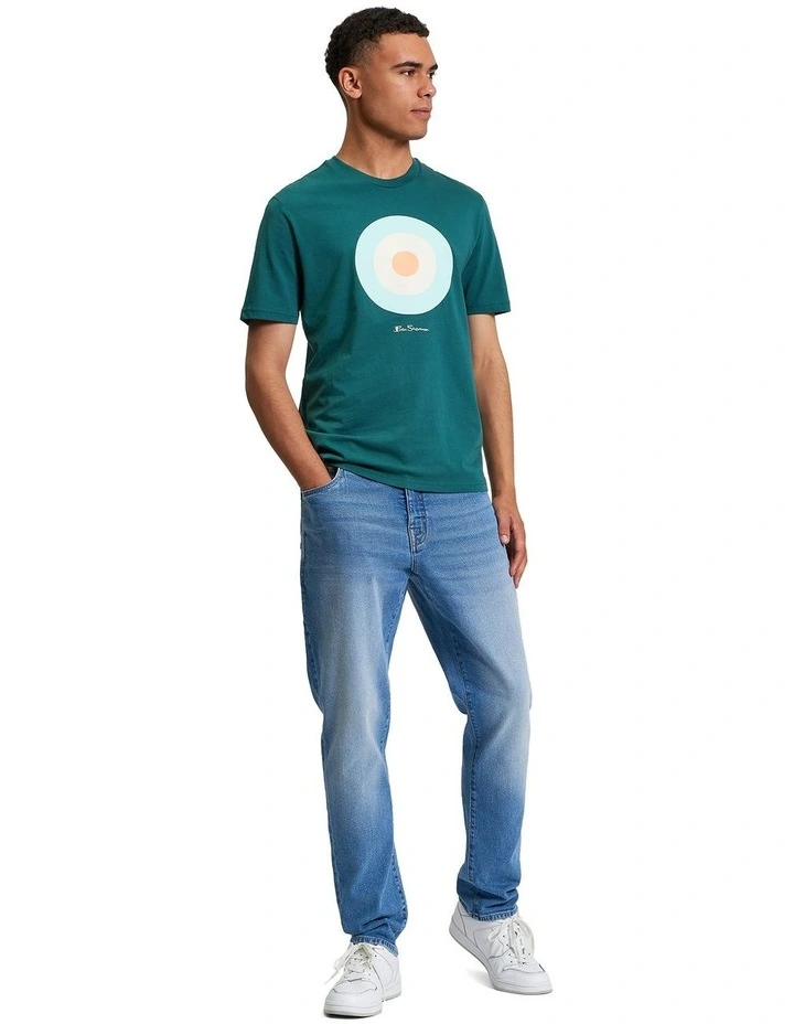 Signature Target Tee in Teal image 3