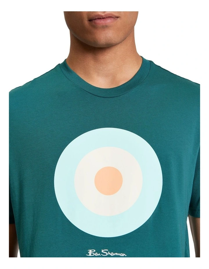 Signature Target Tee in Teal image 4
