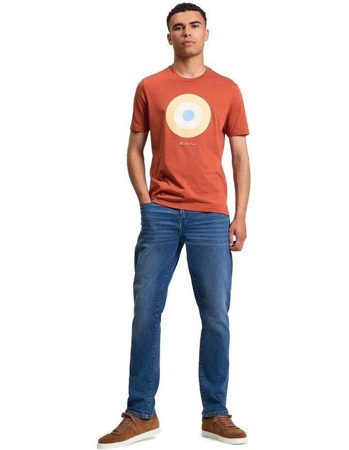 Signature Target Tee in Burnt Orange image 3
