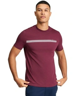 Core Stripe Tee in Aubergine
