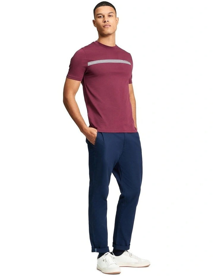 Core Stripe Tee in Aubergine image 3