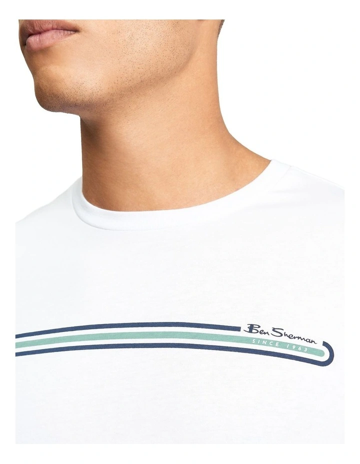 Core Stripe Tee in White image 4