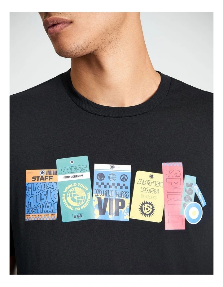Festival Pass Tee Black image 4