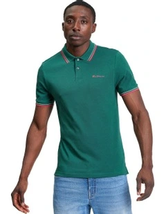 Signature Pique Polo in Dark Green