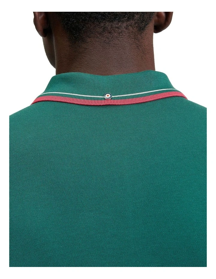 Signature Pique Polo in Dark Green image 4