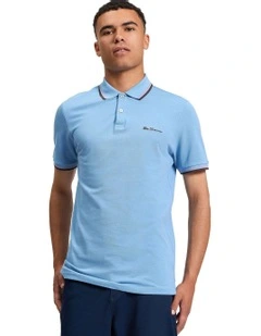 Signature Pique Polo in Pale Blue