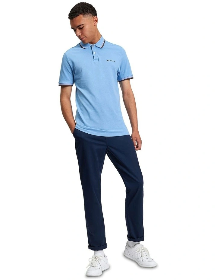 Signature Pique Polo in Pale Blue image 3