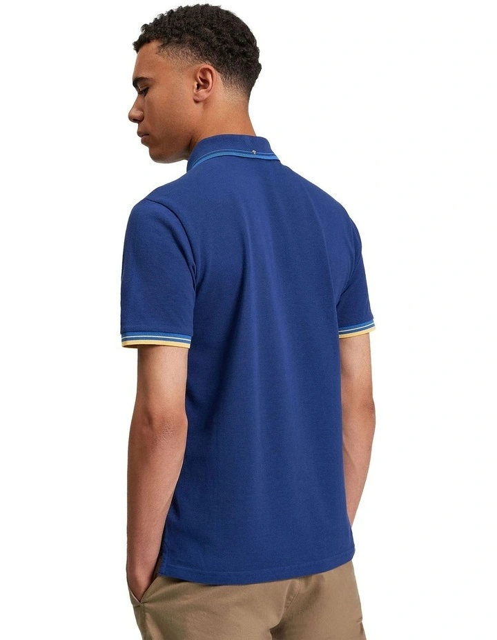 Signature Pique Polo in Persian Blue image 2