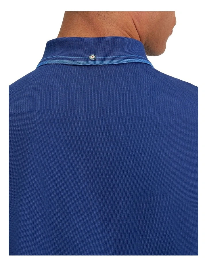 Signature Pique Polo in Persian Blue image 4
