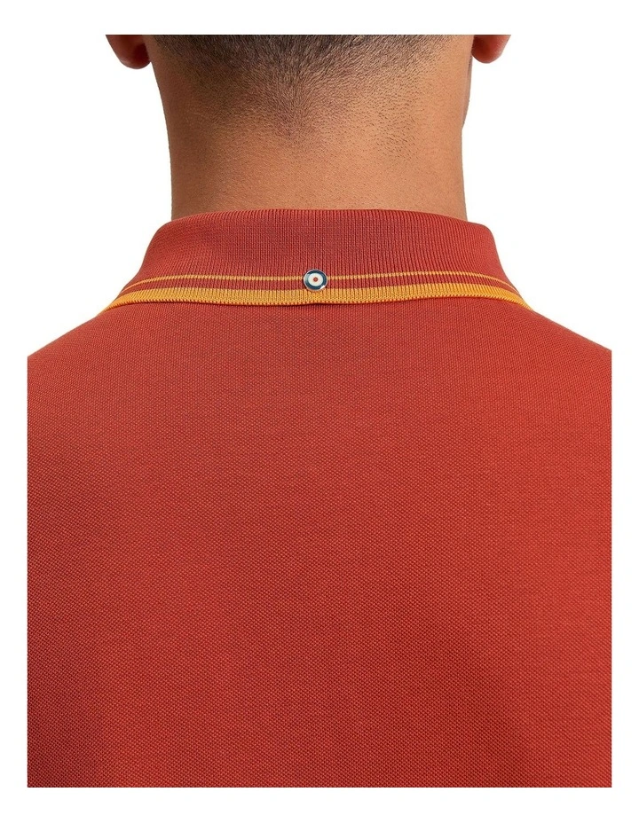Signature Pique Polo in Burnt Orange image 4