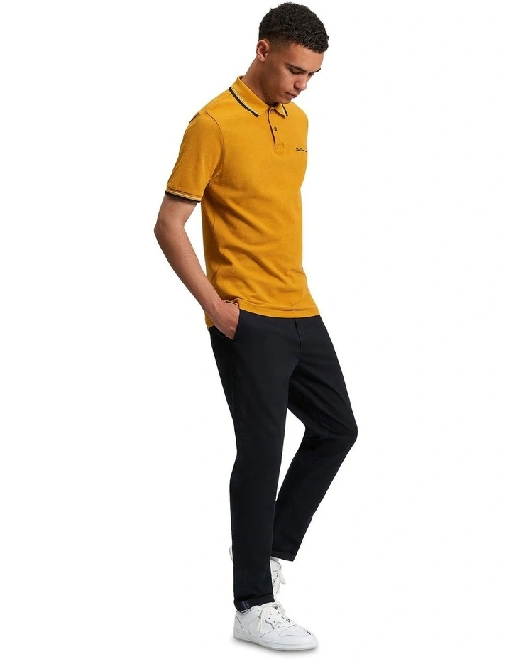 Signature Pique Polo in Mustard image 3