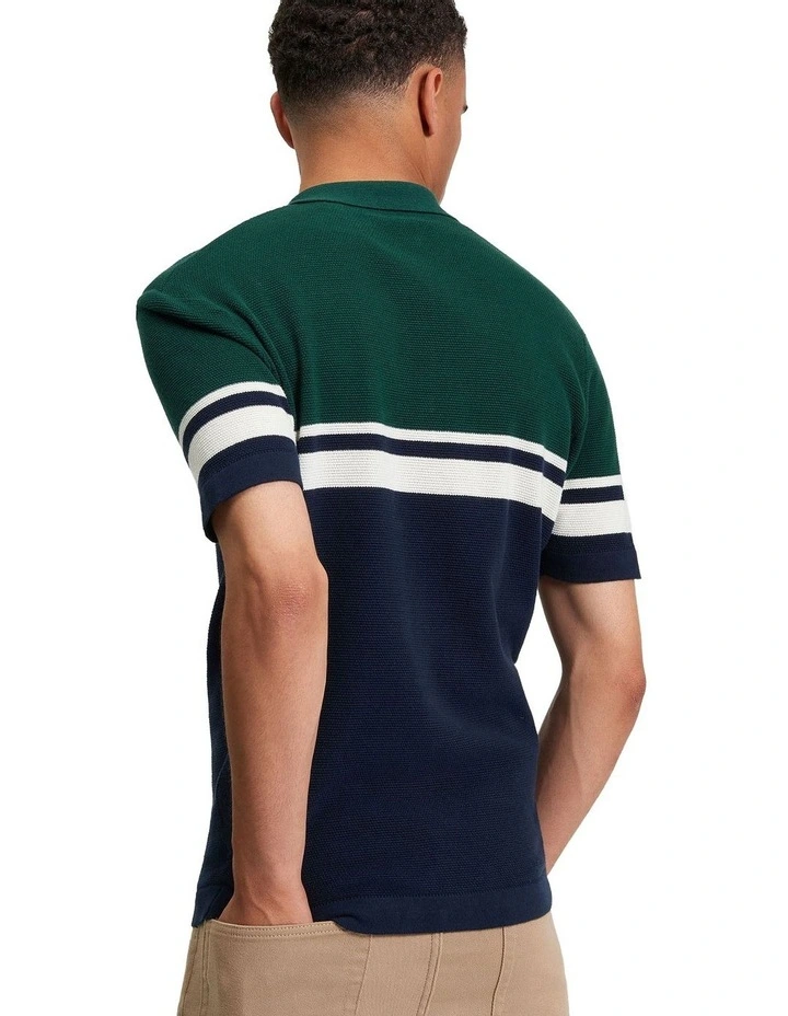 Sport Block Polo in Dark Navy image 2