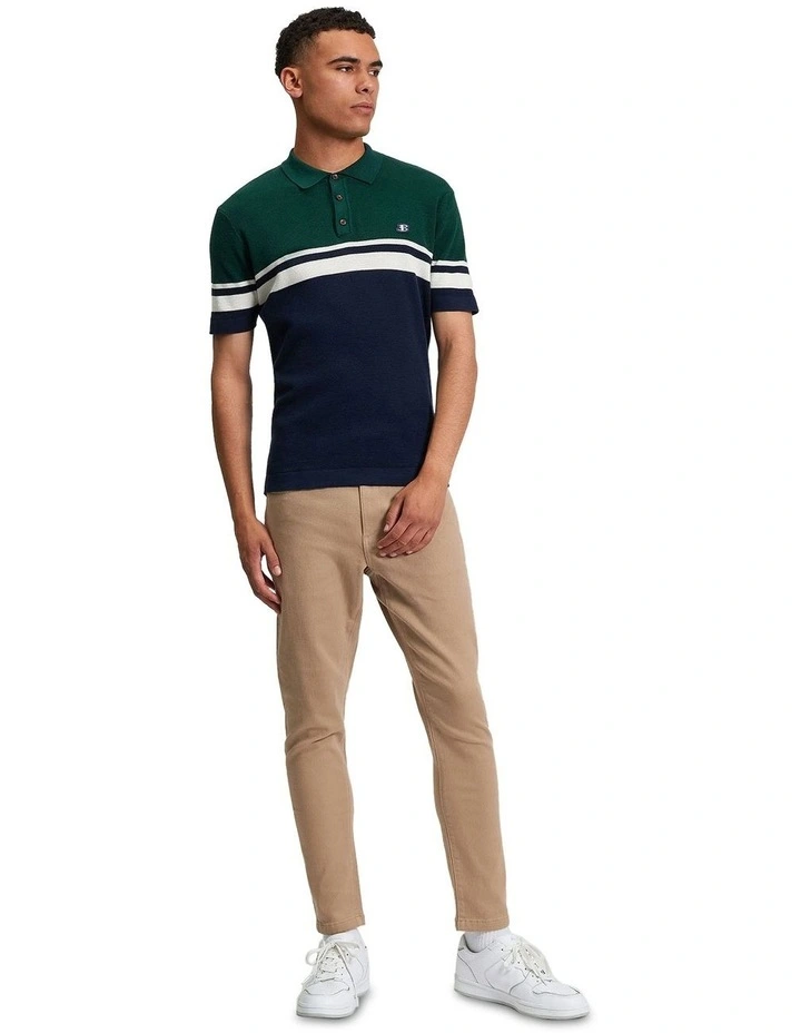 Sport Block Polo in Dark Navy image 3