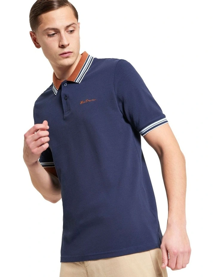 House Collar Polo in Dark Navy image 1