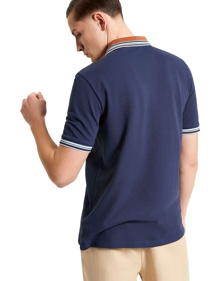 House Collar Polo in Dark Navy image 2