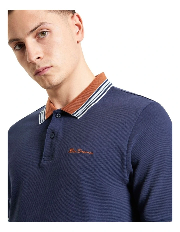 House Collar Polo in Dark Navy image 4