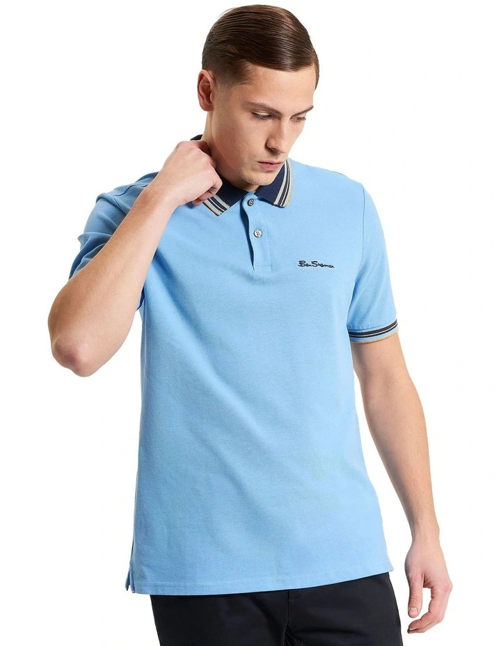 House Collar Polo in Glacier image 1