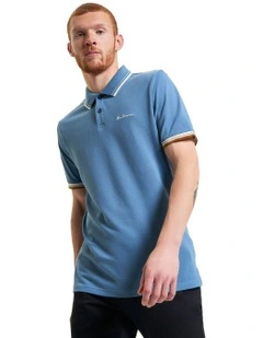 Signature Pique Polo in Airforce