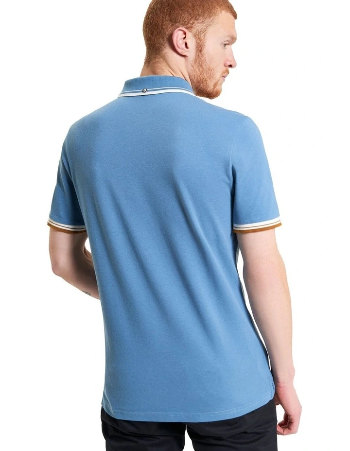 Signature Pique Polo in Airforce image 2