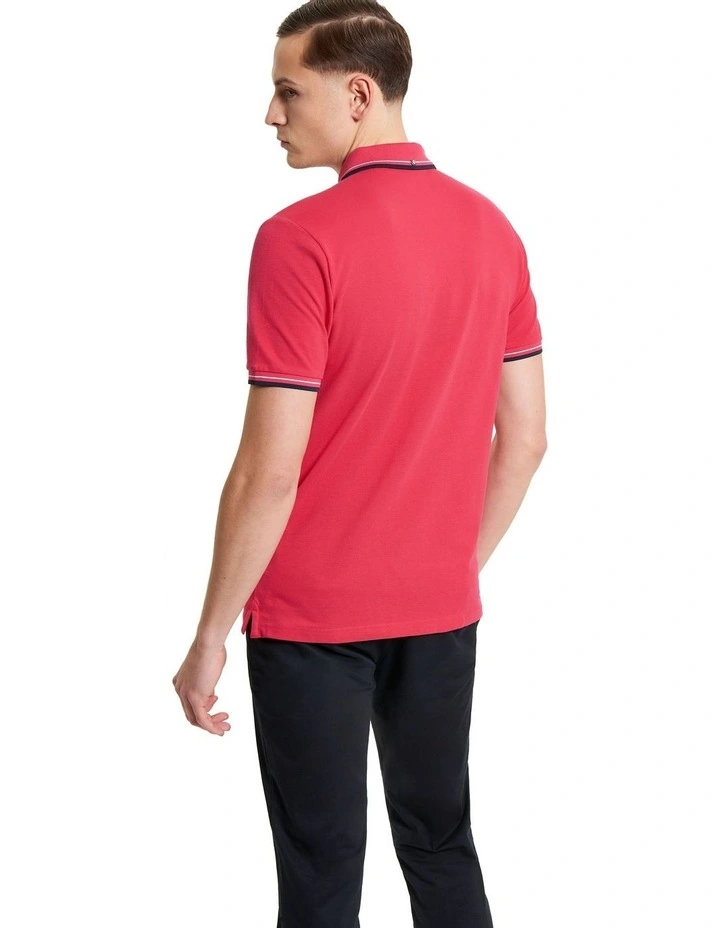 Signature Pique Polo in Cerise image 2