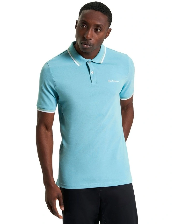 Signature Pique Polo in Petrol image 1