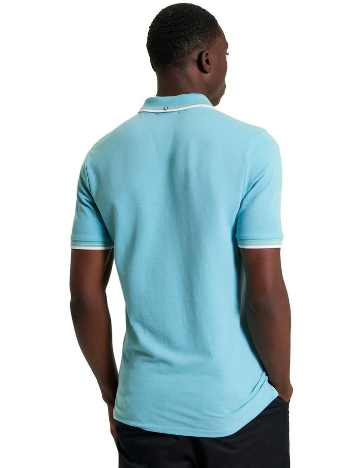 Signature Pique Polo in Petrol image 2