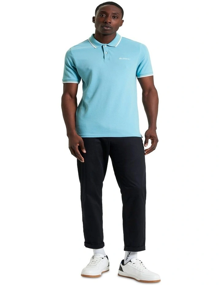 Signature Pique Polo in Petrol image 3