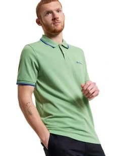 Signature Pique Polo in Grass Green