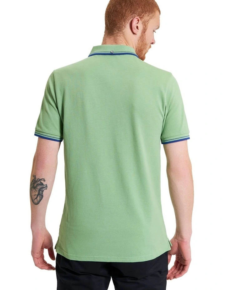 Signature Pique Polo in Grass Green image 2
