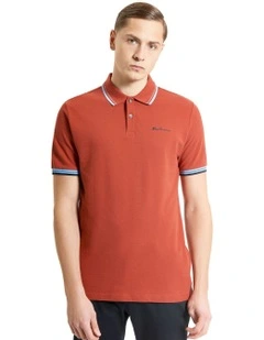 Signature Pique Polo in Brick Red