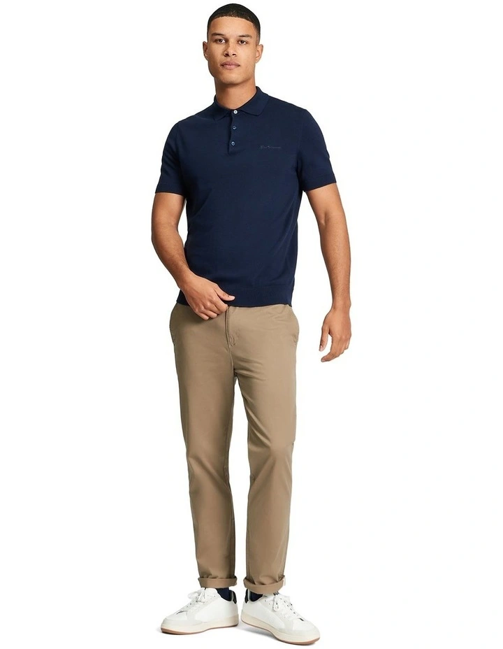 Signature Short Sleeve Polo in Dark Navy image 3