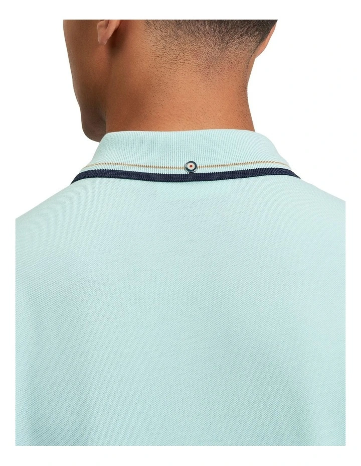 Signature Pique Polo Shirt in Minty Blue image 4