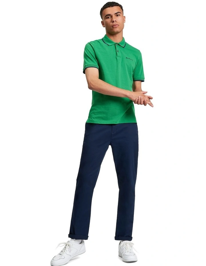 Signature Pique Polo Shirt in Hunter Green image 3