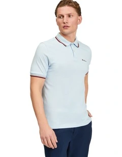 Signature Pique Polo in Powder Blue
