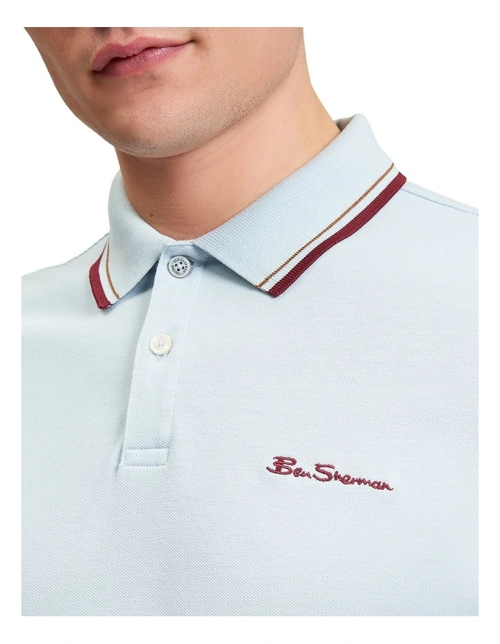 Signature Pique Polo in Powder Blue image 4