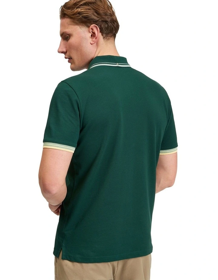 Signature Pique Polo in Forest image 2